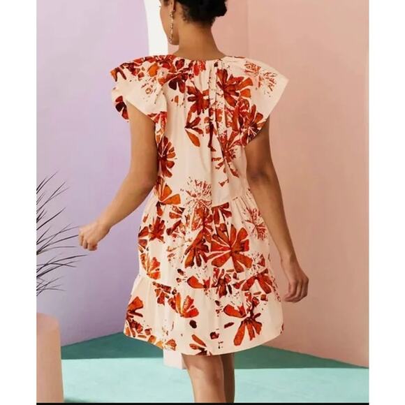 Marie Oliver Kara Aloha Poplin Mini Dress Multicolor Size Medium - Picture 2 of 11